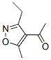 Ethanone, 1-(3-ethyl-5-methyl-4-isoxazolyl)- (9CI) 化学構造式