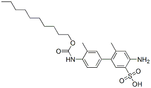 4-amino-4'-[[(decyloxy)carbonyl]amino]-3',6-dimethyl[1,1'-biphenyl]-3-sulphonic acid Structure