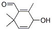 3-Hydroxy-2,6,6-trimethyl-1,4-cyclohexadiene-1-carbaldehyde Structure