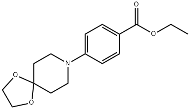 4-(1,4-二噁-8-氮杂螺[4.5]-8-癸基)苯甲酸乙酯,79421-38-8,结构式