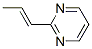 Pyrimidine, 2-(1-propenyl)-, (E)- (9CI) 结构式