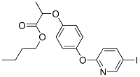 2-[4-[(5-ヨード-2-ピリジニル)オキシ]フェノキシ]プロパン酸ブチル 化学構造式