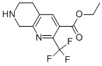 2-Trifluoromethyl-5,6,7,8-tetrahydro-[1,7]naphthyridine-3-carboxylic acid ethyl ester Structure