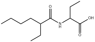 Butanoic  acid,  2-[(2-ethyl-1-oxohexyl)amino]- Structure