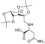 N2-[1-Deoxy-2,3:4,5-bis-O-(1-Methylethylidene)-β-D-fructopyranos-1-yl]-L-asparagine Struktur
