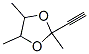 1,3-Dioxolane, 2-ethynyl-2,4,5-trimethyl- (9CI),79449-66-4,结构式