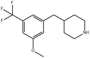 4-(3-METHOXY-5-TRIFLUOROMETHYL-BENZYL)-PIPERIDINE Structure