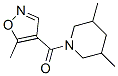 Piperidine, 3,5-dimethyl-1-[(5-methyl-4-isoxazolyl)carbonyl]- (9CI) 化学構造式