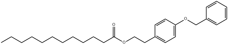 Dodecanoic acid, 2-[4-(phenylMethoxy)phenyl]ethyl ester Structure