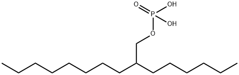 2-己基-1-癸醇磷酸二氢酯,79490-59-8,结构式