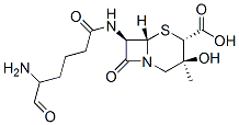 7 beta-(5-aminoadipamido)-3 beta-hydroxy-3 alpha-methylcepham-4 alpha-carboxylic acid Structure