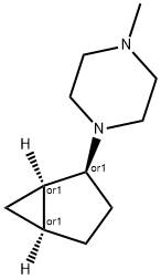 Piperazine, 1-bicyclo[3.1.0]hex-2-yl-4-methyl-, (1-alpha-,2-ba-,5-alpha-)- (9CI) Struktur