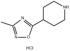 4-(3-Methyl-1,2,4-oxadiazol-5-yl)piperidine hydrochloride Structure