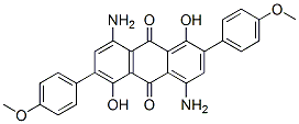 4,8-diamino-1,5-dihydroxy-2,6-bis(4-methoxyphenyl)anthraquinone 结构式