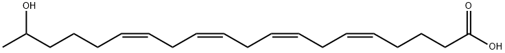 19-hydroxy-5,8,11,14-eicosatetraenoic acid 结构式