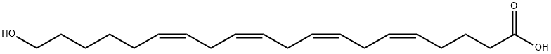 20-羟基二十碳-5Z,8Z,11Z,14Z-四烯酸,79551-86-3,结构式