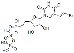 5-(2-bromovinyl)-1-arabinofuranosyluracil 5'-triphosphate 化学構造式