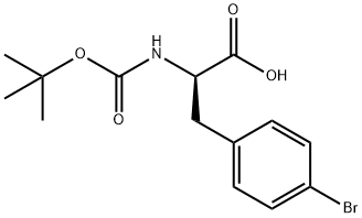Boc-D-4-溴苯丙氨酸,79561-82-3,结构式