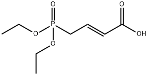 (E)-4-(ジエトキシホスフィニル)-2-ブテン酸 化学構造式