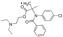 2-diethylaminoethyl 2-[benzoyl-(4-chlorophenyl)amino]-2-methyl-propano ate Structure