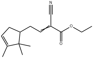 ethyl 2-cyano-4-(2,2,3-trimethyl-3-cyclopenten-1-yl)-2-butenoate,79569-97-4,结构式