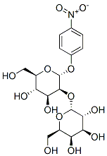 4-nitrophenyl 2-O-alpha-D-galactopyranosyl-alpha-D-mannopyranoside Struktur