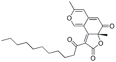 (R)-3,6a-Dimethyl-9-(1-oxoundecyl)-6H-furo[2,3-h]-2-benzopyran-6,8(6aH)-dione Struktur