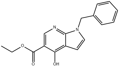 1H-Pyrrolo[2,3-b]pyridine-5-carboxylic acid, 4-hydroxy-1-(phenylMethyl)-, ethyl ester Structure