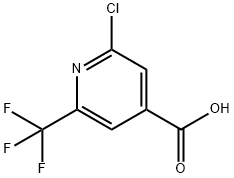 2-クロロ-6-(トリフルオロメチル)イソニコチン酸 化学構造式