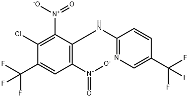 N-[3-chloro-2,6-dinitro-4-(trifluoromethyl)phenyl]-5-(trifluoromethyl) pyridin-2-amine Structure