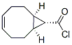 Bicyclo[6.1.0]non-4-ene-9-carbonyl chloride, (1alpha,8alpha,9alpha)- (9CI) Structure