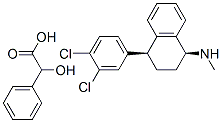 顺式-(1S,4S)-N-甲基-4-(3,4-二氯苯基)-1,2,3,4-四氢-1-萘胺扁桃酸盐,79617-97-3,结构式