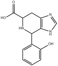 4-(2-ヒドロキシフェニル)-4,5,6,7-テトラヒドロ-1H-イミダゾ[4,5-C]ピリジン-6-カルボン酸 化学構造式