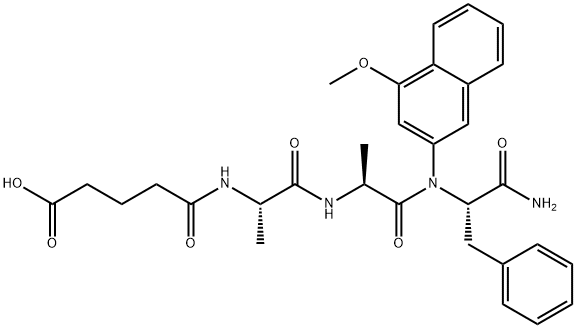 GLUTARYL-ALA-ALA-PHE 4-METHOXY-BETA-NAPHTHYLAMIDE 结构式