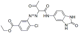 ethyl 4-chloro-3-[[1-[[(2,3-dihydro-2-oxo-1H-benzimidazol-5-yl)amino]carbonyl]-2-oxopropyl]azo]benzoate Structure