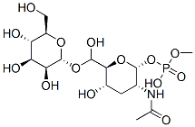 methyl 6-(2-acetamido-2-deoxy-alpha-glucopyranosyl phosphate)-alpha-mannopyranoside Structure