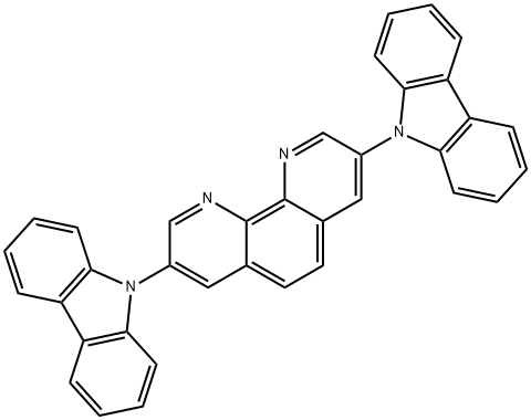 3,8-Di(9H-carbazol-9-yl)-1,10-phenanthroline 化学構造式