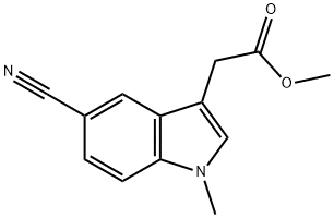 1H-Indole-3-aceticacid,5-cyano-1-methyl-,methylester(9CI) Structure