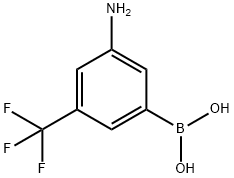 [3-AMINO-5-(TRIFLUOROMETHYL)PHENYL]BORONIC ACID 结构式