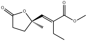 Butanoic acid, 2-[[(2R)-tetrahydro-2-methyl-5-oxo-2-furanyl]methylene]-, methyl ester, (2E)- (9CI),796866-50-7,结构式