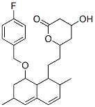 6-(2-(8-((4-fluorobenzyl)oxy)-1,2,6,7,8,8a-hexahydro-2,6-dimethyl-1-naphthyl)ethyl)-4-hydroxy-3,4,5,6-tetrahydro-2H-pyran-2-one|