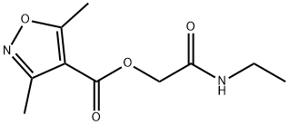 4-Isoxazolecarboxylicacid,3,5-dimethyl-,2-(ethylamino)-2-oxoethylester(9CI) 化学構造式