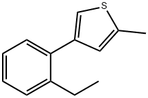 Thiophene, 4-(2-ethylphenyl)-2-methyl- (9CI) 化学構造式