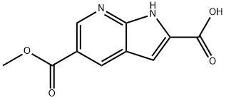 1H-Pyrrolo[2,3-b]pyridine-2,5-dicarboxylic acid, 5-Methyl ester 结构式