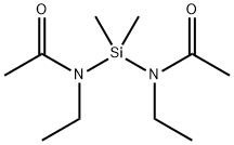 N,N'-ジメチルシリレンビス(N-エチルアセトアミド) 化学構造式