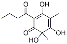 2,4-Cyclohexadien-1-one, 3,5,6-trihydroxy-4,6-dimethyl-2-(1-oxobutyl)- 结构式