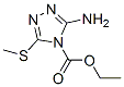 4H-1,2,4-Triazole-4-carboxylicacid,3-amino-5-(methylthio)-,ethylester(9CI) Struktur