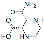 2-Piperazinecarboxylicacid,3-(aminocarbonyl)-,cis-(9CI) Struktur