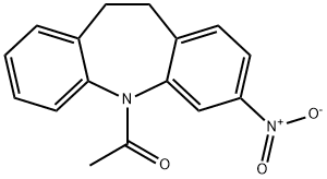 1-(3-硝基-10,11-二氢-5H-二苯并[b,f]氮杂卓-5-基)乙酮,79752-03-7,结构式