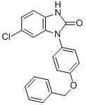 1,3-Dihydro-6-chloro-1-(4-(phenylmethoxy)phenyl)-2H-benzimidazol-2-one Struktur